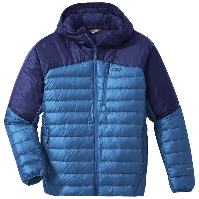 Outdoor Research Mens Helium Down Hoodie Cascade/Twilight